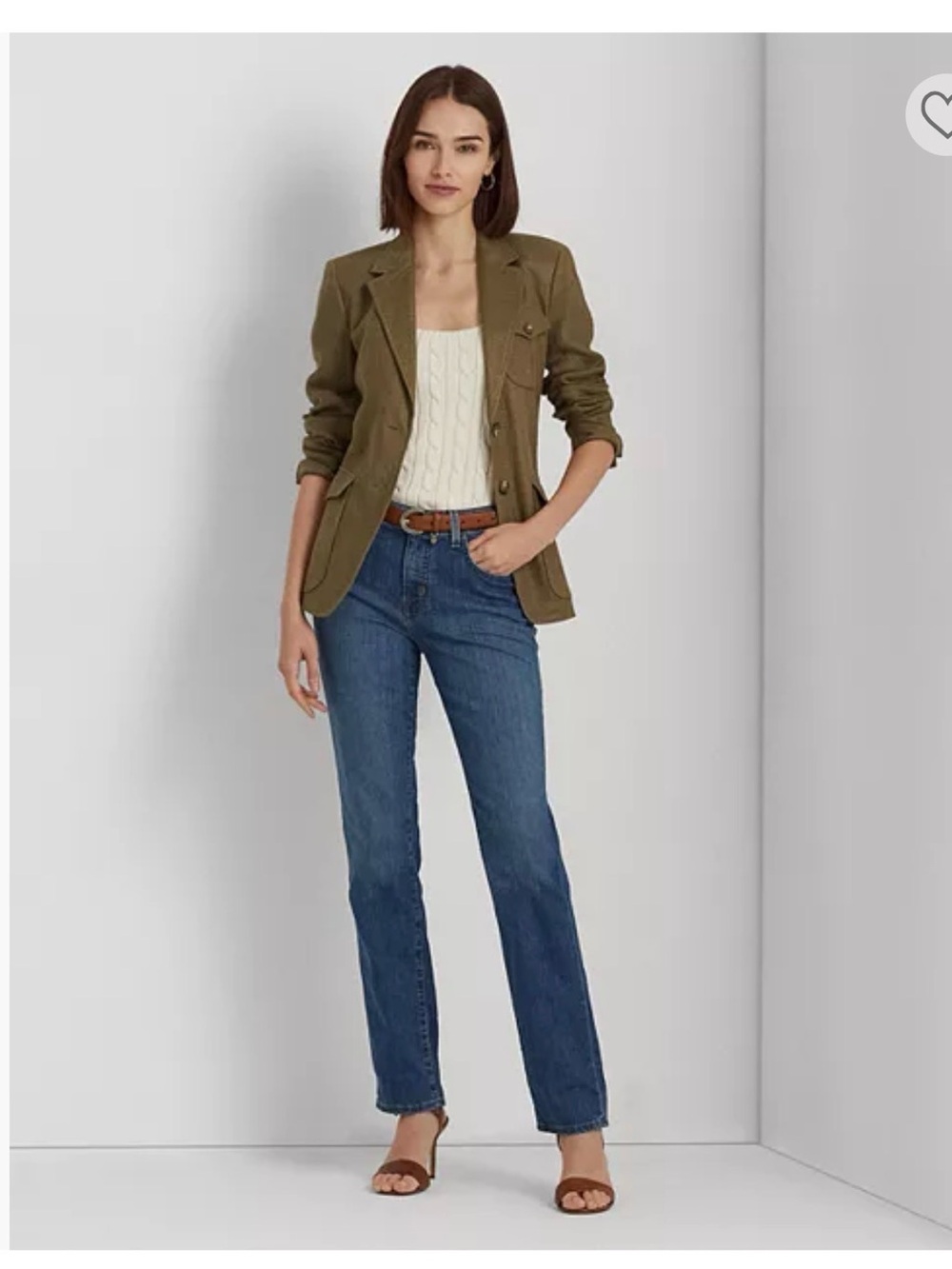 Ralph Lauren Mid-Blue Straight-Leg Jeans size 8P